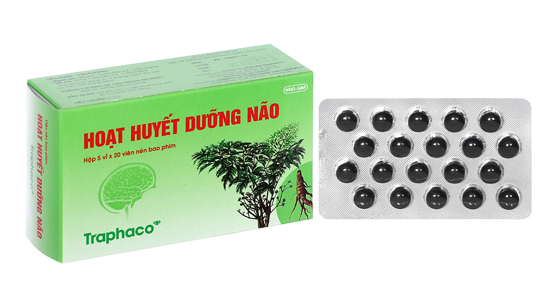 Viên bao phim Hoạt Huyết Dưỡng Não Traphaco giúp cải thiện trí nhớ