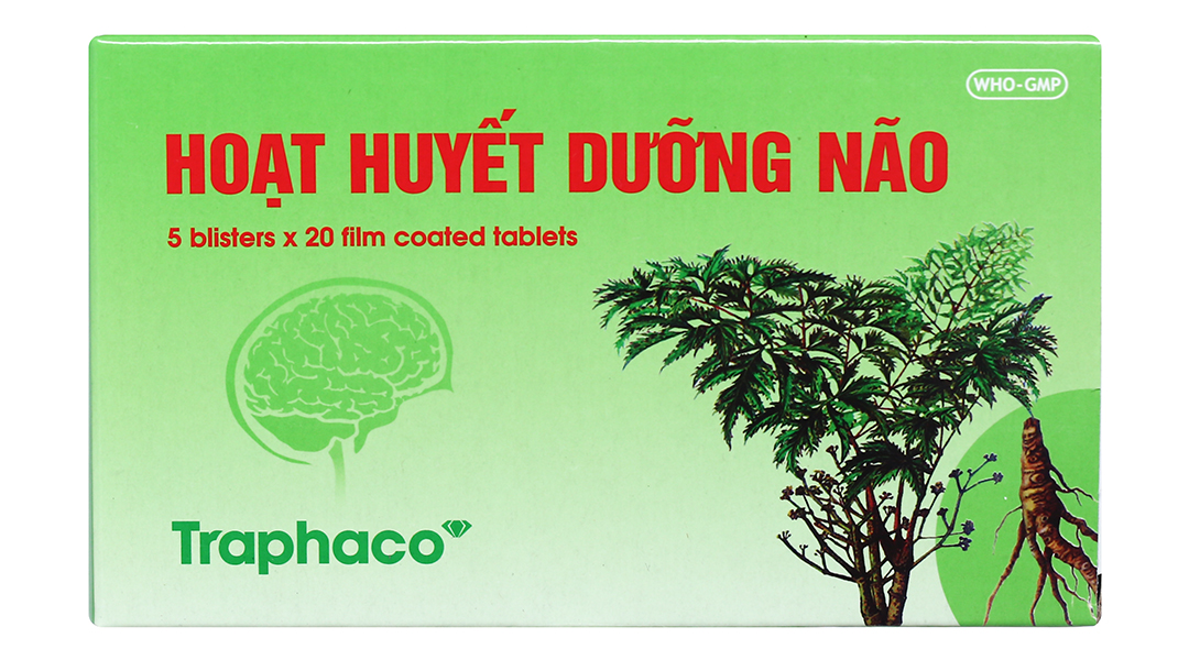 Viên bao phim Hoạt Huyết Dưỡng Não Traphaco giúp cải thiện trí nhớ