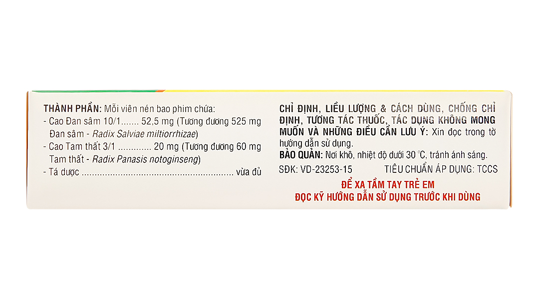 Đan Sâm - Tam Thất phòng và chứng trị đau thắt ngực