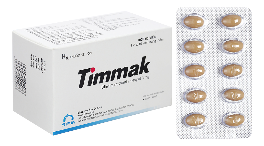 Timmak 3mg trị chóng mặt, đau nửa đầu