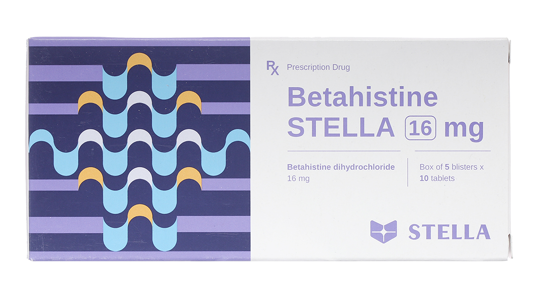 Betahistine Stella 16mg trị triệu chứng chóng mặt, ù tai, buồn nôn