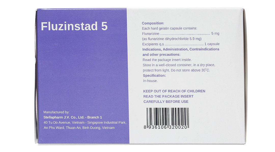 Fluzinstad 5 trị dự phòng cơn đau nửa đầu