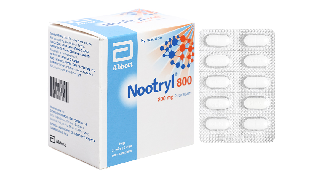 Nootryl 800 trị chóng mặt, giật rung cơ