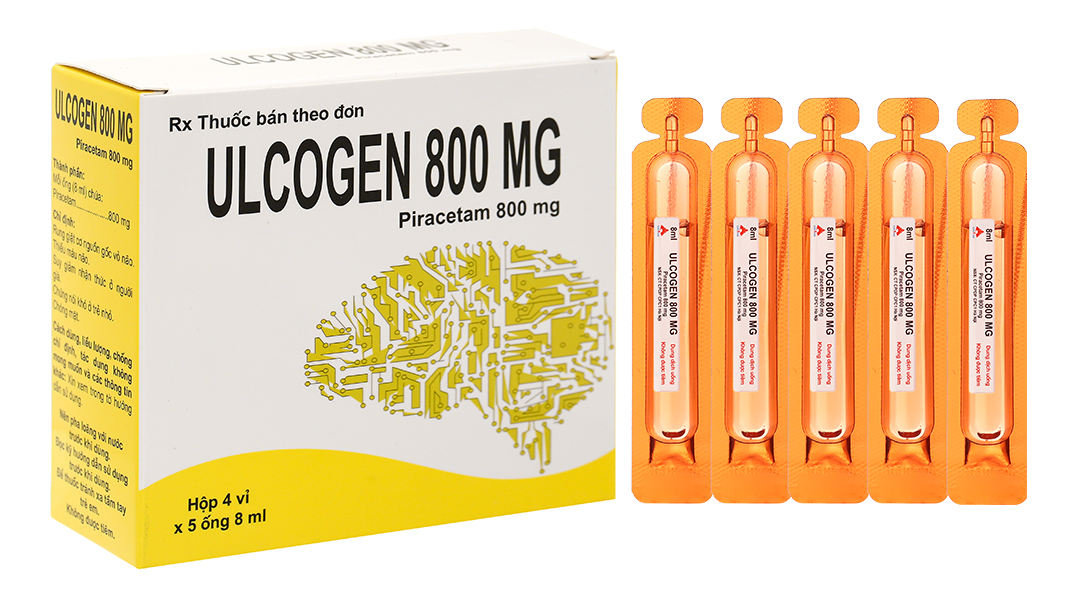 Dung dịch uống Ulcogen 800mg trị rung giật cơ nguồn gốc vỏ não