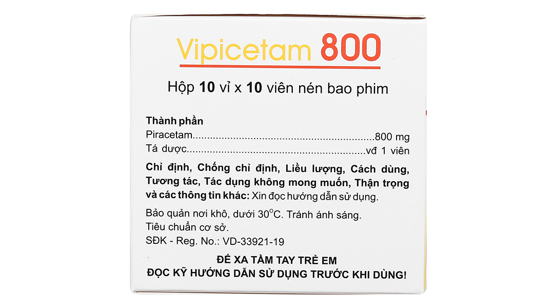 Vipicetam 800 trị rung giật cơ nguồn gốc vỏ não