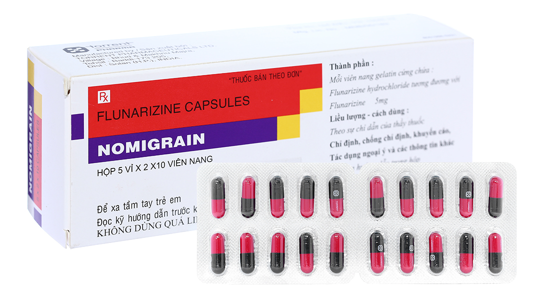 Nomigrain 5mg trị dự phòng đau nửa đầu