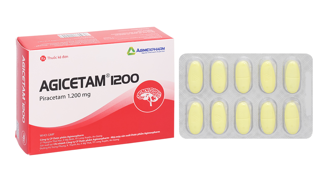 Agicetam 1200 trị triệu chứng chóng mặt, nghiện rượu