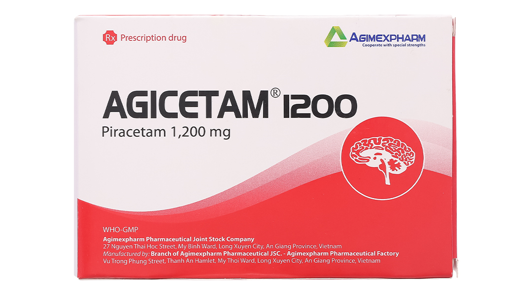 Agicetam 1200 trị triệu chứng chóng mặt, nghiện rượu