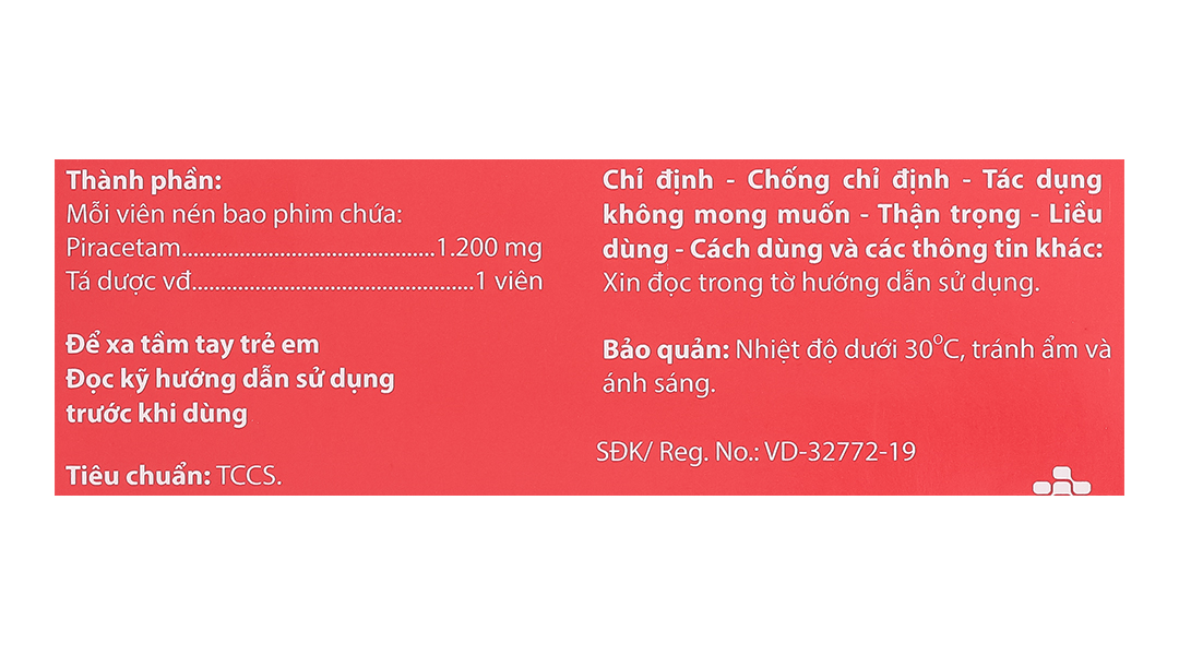 Agicetam 1200 trị triệu chứng chóng mặt, nghiện rượu