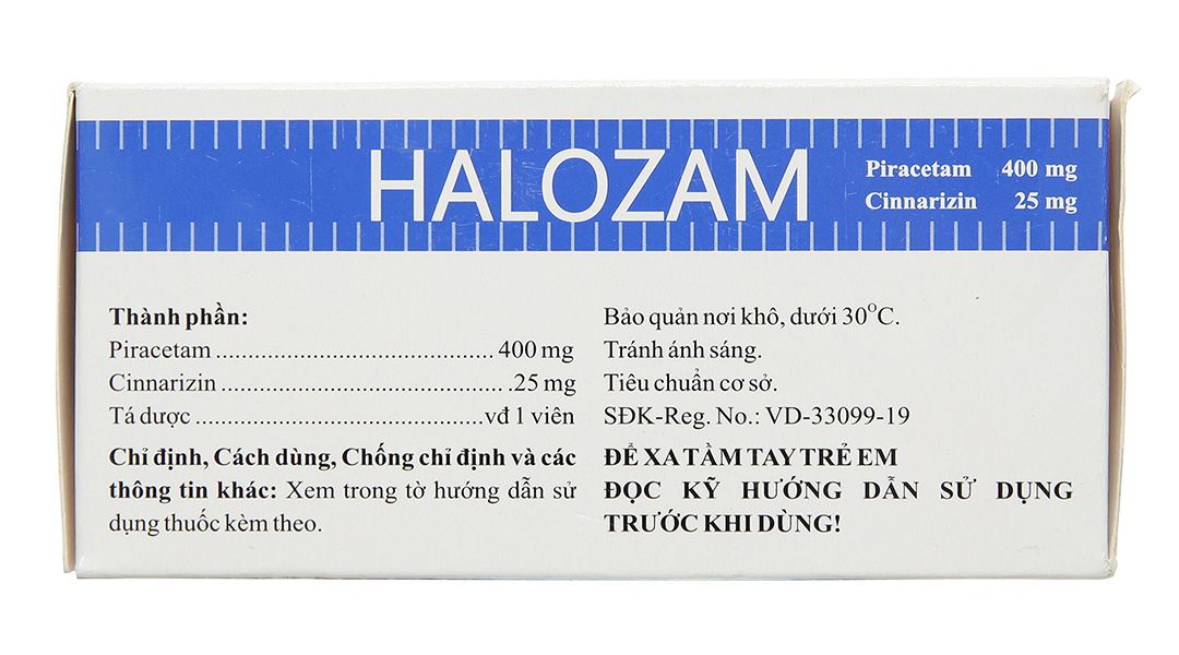 Halozam điều trị đau nửa đầu, rối loạn trí nhớ