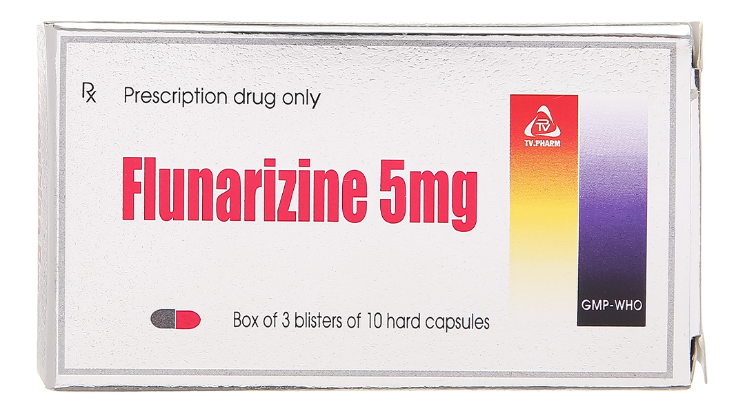 Flunarizine 5mg TV Pharm trị dự phòng đau nửa đầu