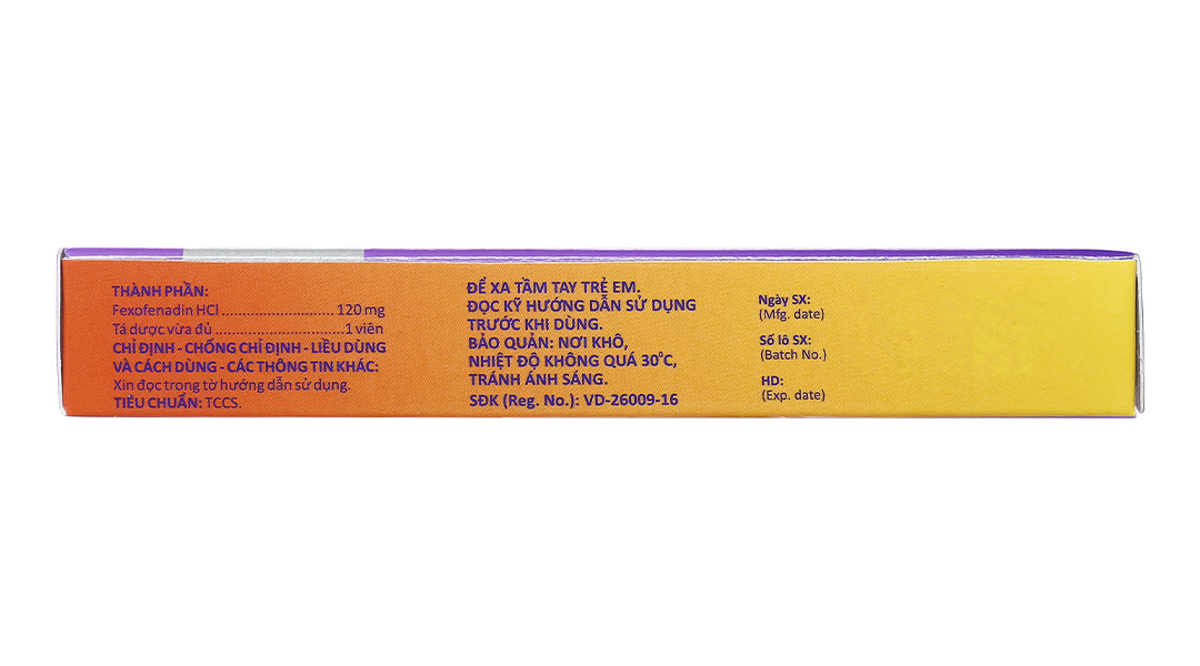 Telfor 120 trị các triệu chứng viêm mũi dị ứng, mày đay