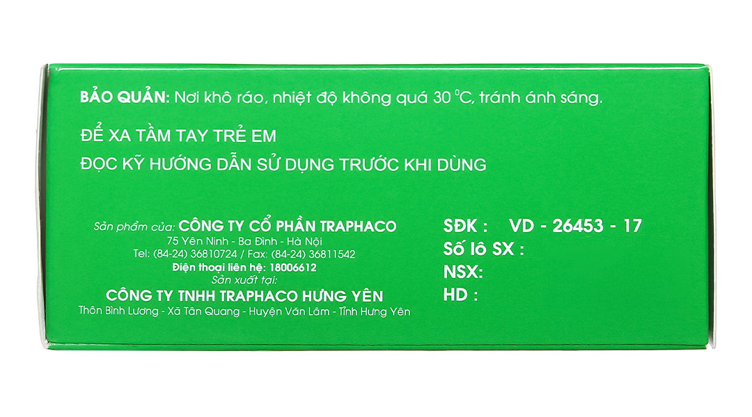Dimenhydrinat Traphaco 50mg trị triệu chứng nôn, chóng mặt, say xe
