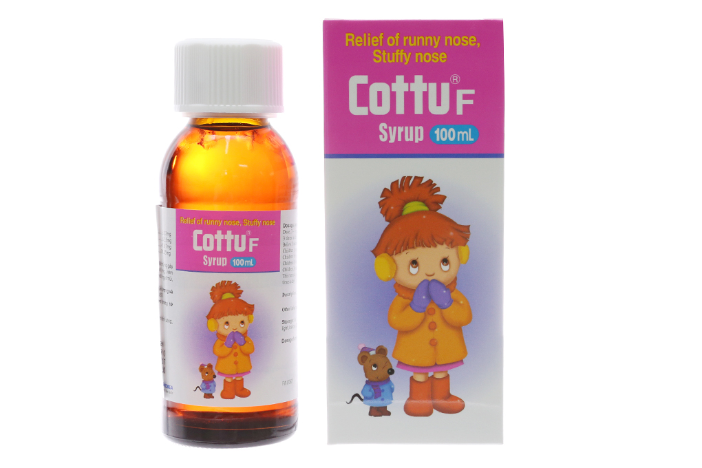 Siro Cottu F Syrup trị viêm mũi dị ứng, mày đay