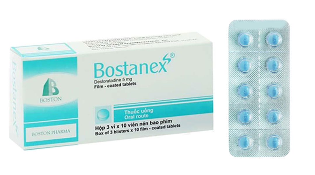 Bostanex 5mg trị viêm mũi dị ứng, mề đay