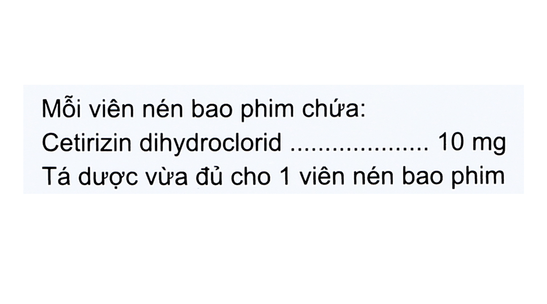 Cetirizin Boston 10mg giảm triệu chứng viêm mũi dị ứng, mày đay