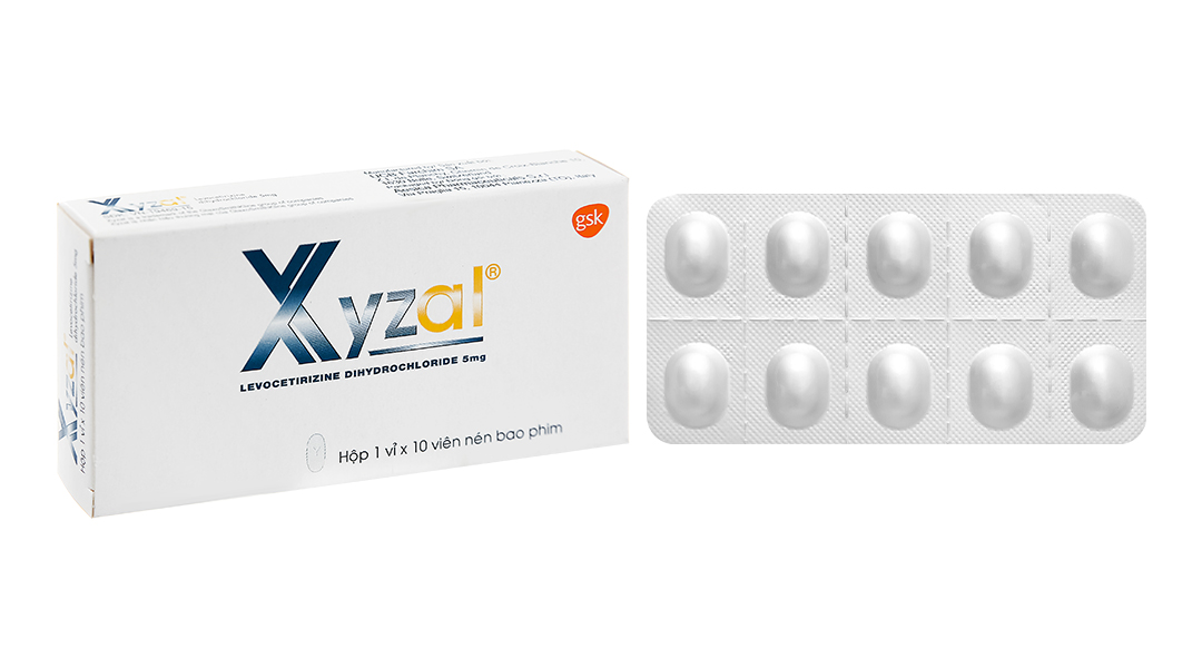 Xyzal 5mg trị viêm mũi dị ứng, mề đay