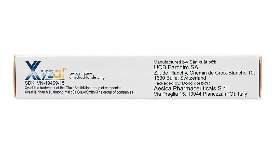 Xyzal 5mg trị viêm mũi dị ứng, mề đay