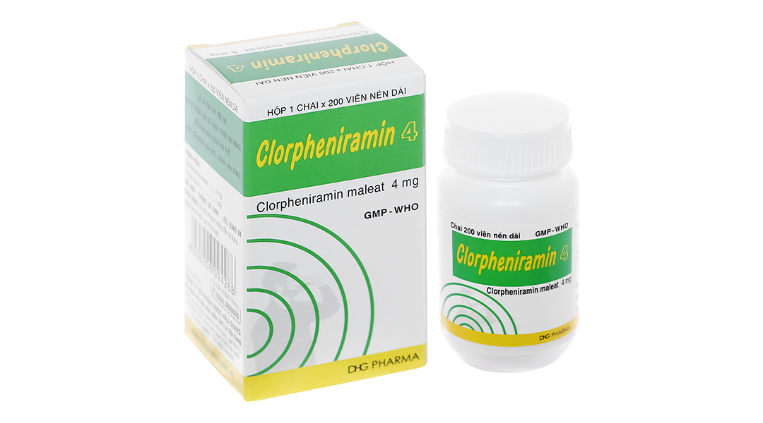 Clorpheniramin 4 DHG Pharma trị viêm mũi dị ứng, mề đay