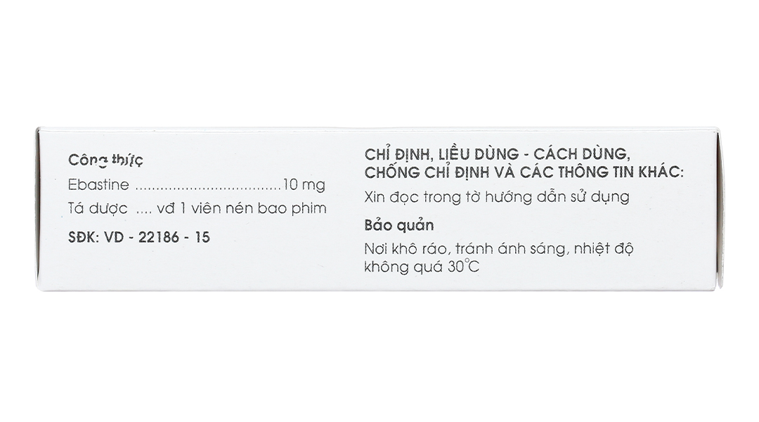 Gefbin 10mg trị viêm mũi dị ứng, nổi mày đay vô căn mạn tính