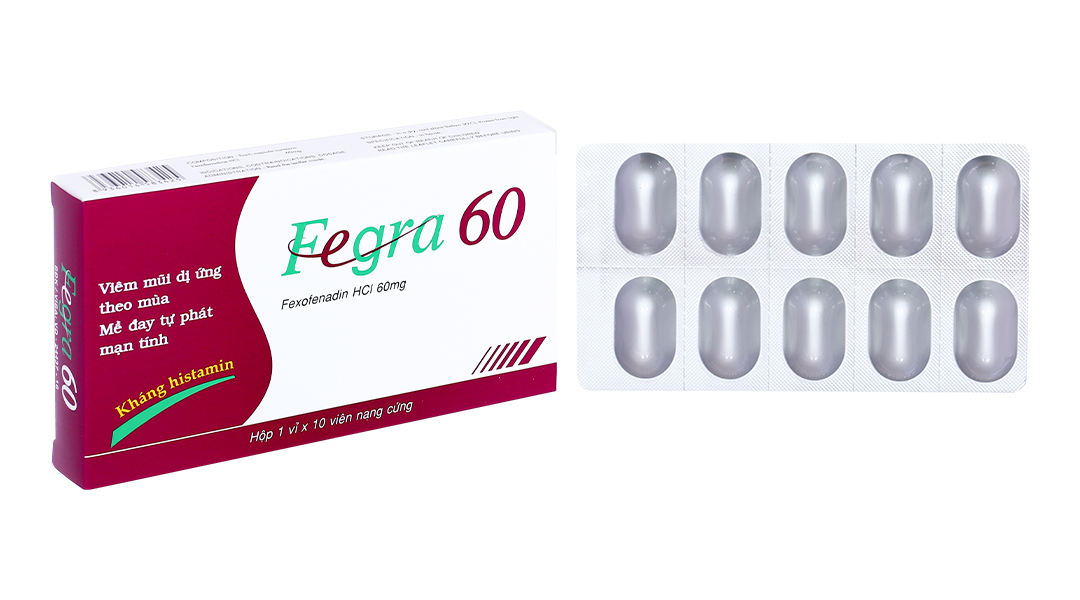 Fegra 60 trị viêm mũi dị ứng, mày đay