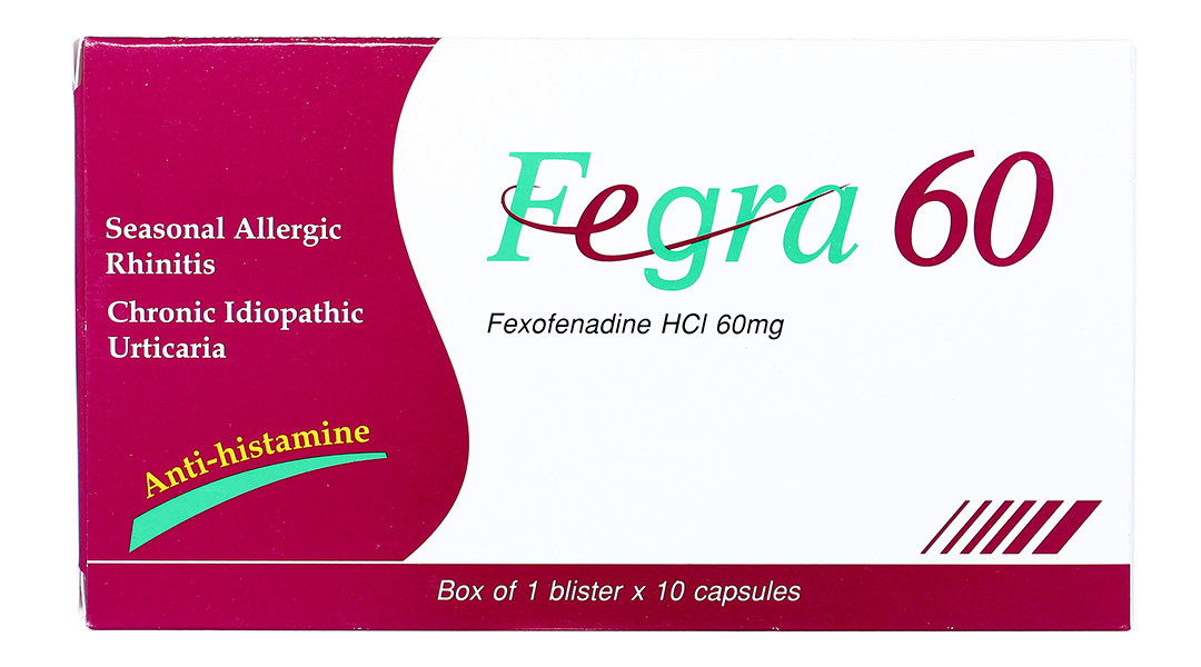 Fegra 60 trị viêm mũi dị ứng, mày đay
