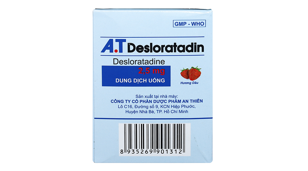 Dung dịch uống A.T Desloratadin trị viêm mũi, mề đay