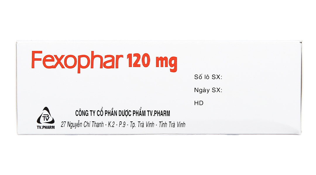 Fexophar 120mg trị viêm mũi dị ứng, dị ứng da, nổi mề đay