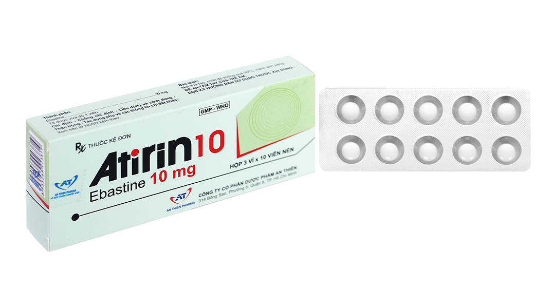 Atirin 10 trị viêm mũi dị ứng, mày đay