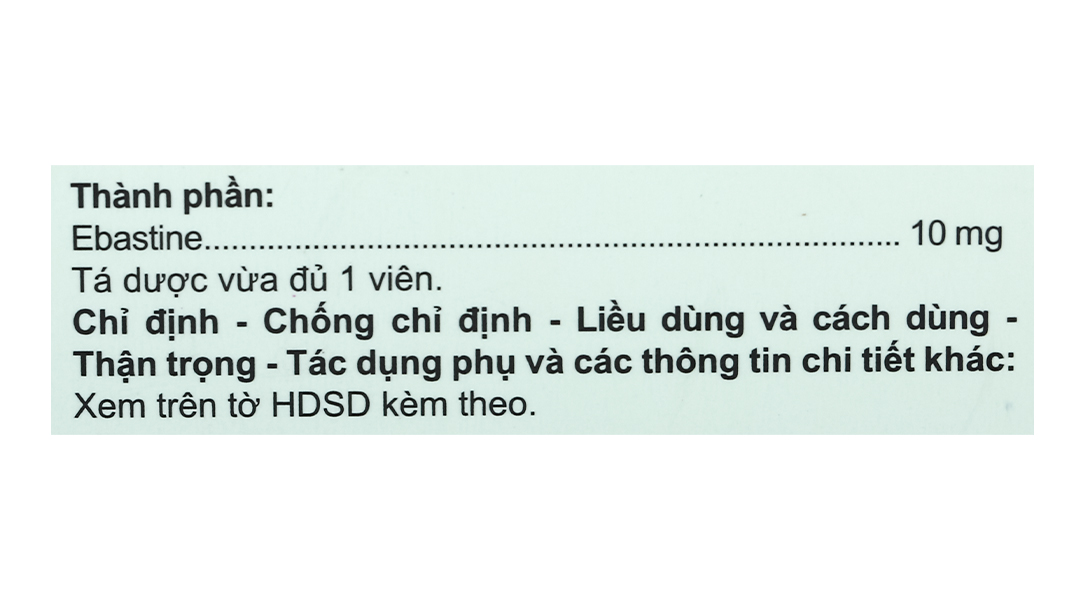 Atirin 10 trị viêm mũi dị ứng, mày đay