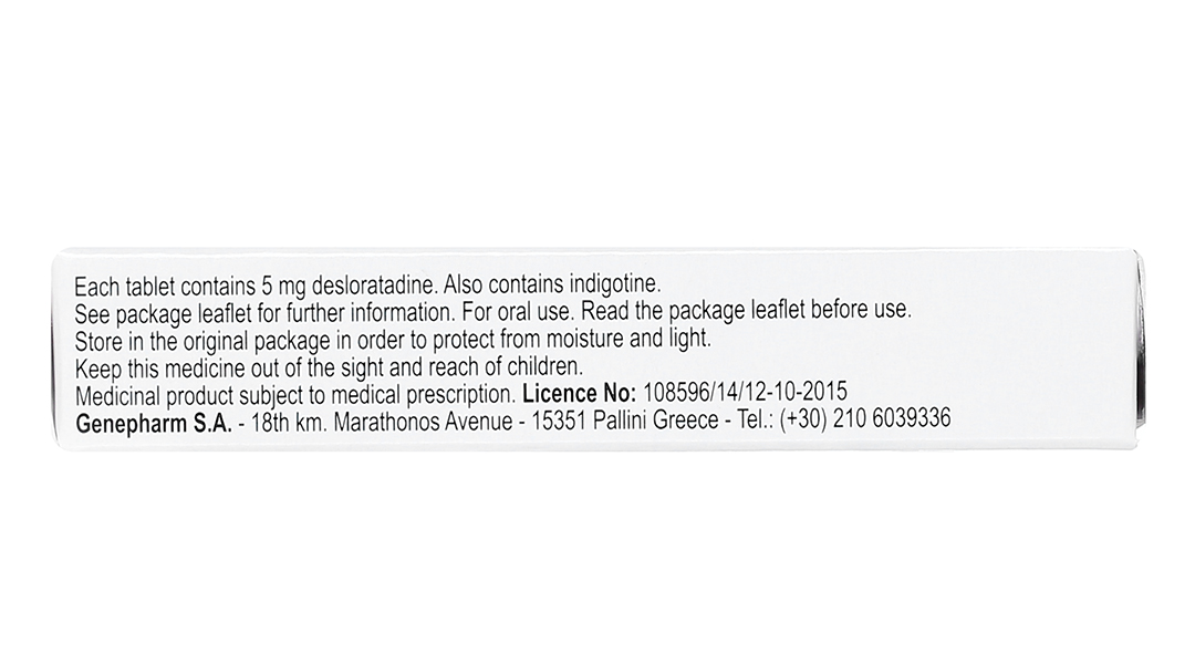 Desloratadine/Genepharm 5mg trị viêm mũi dị ứng, mày đay