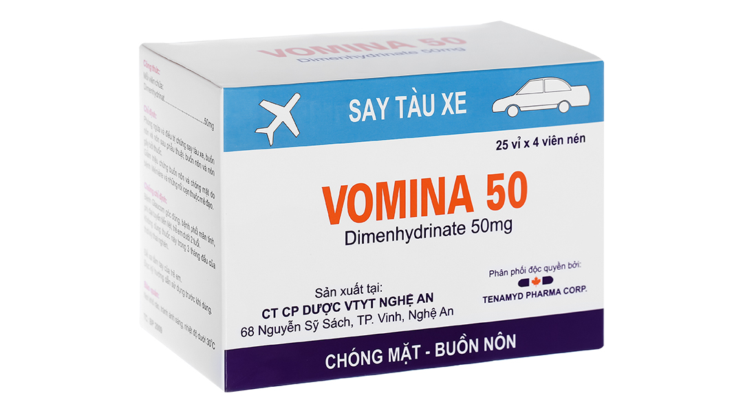 Vomina 50 trị chóng mặt, buồn nôn