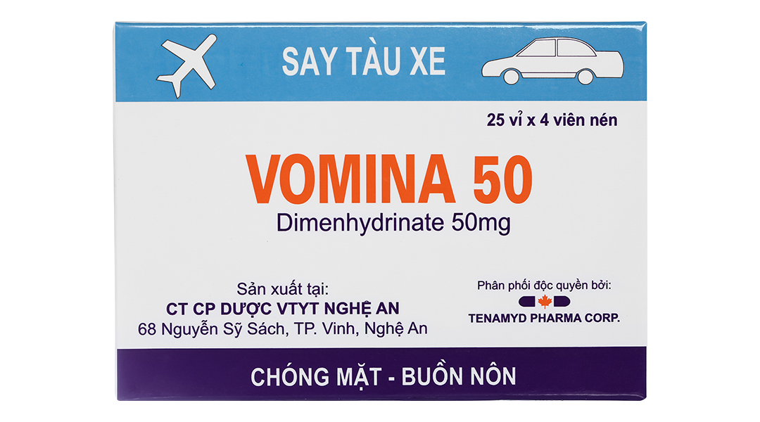 Vomina 50 trị chóng mặt, buồn nôn