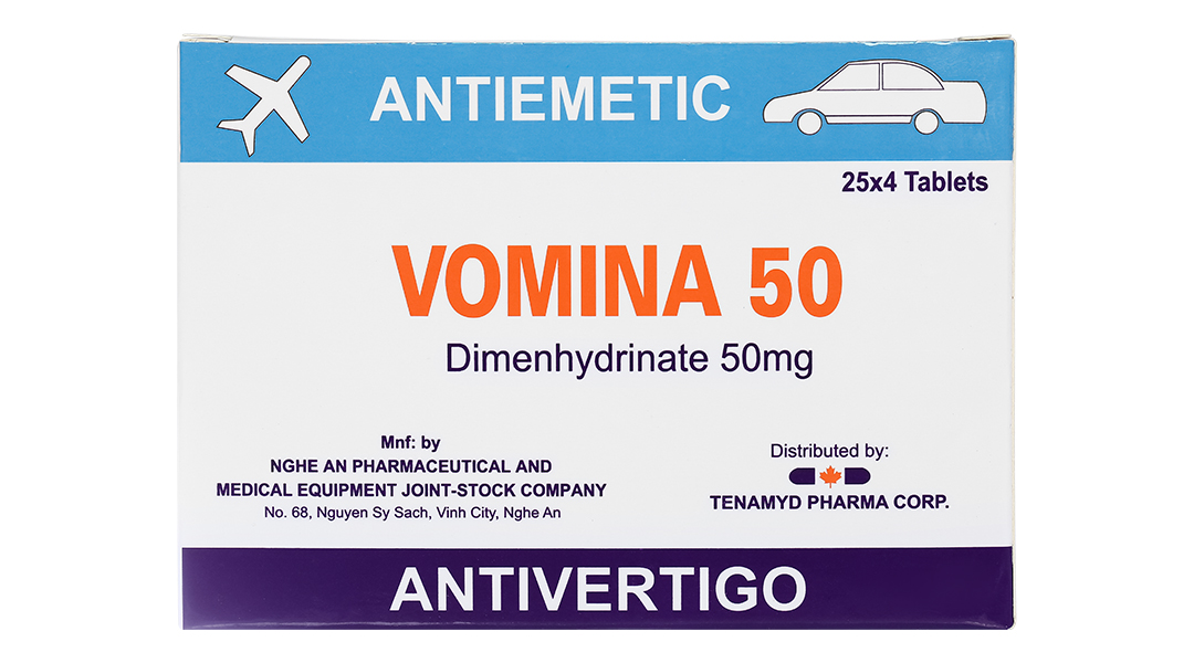 Vomina 50 trị chóng mặt, buồn nôn