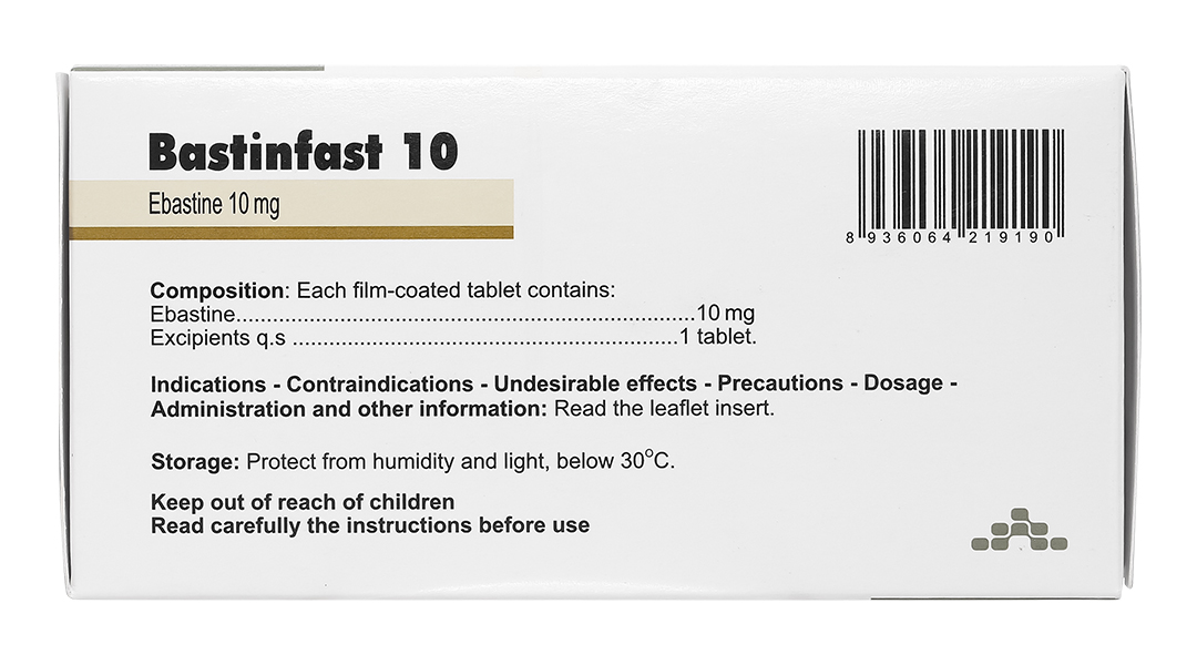 Bastinfast 10 trị triệu chứng viêm mũi dị ứng, ngứa, mày đay