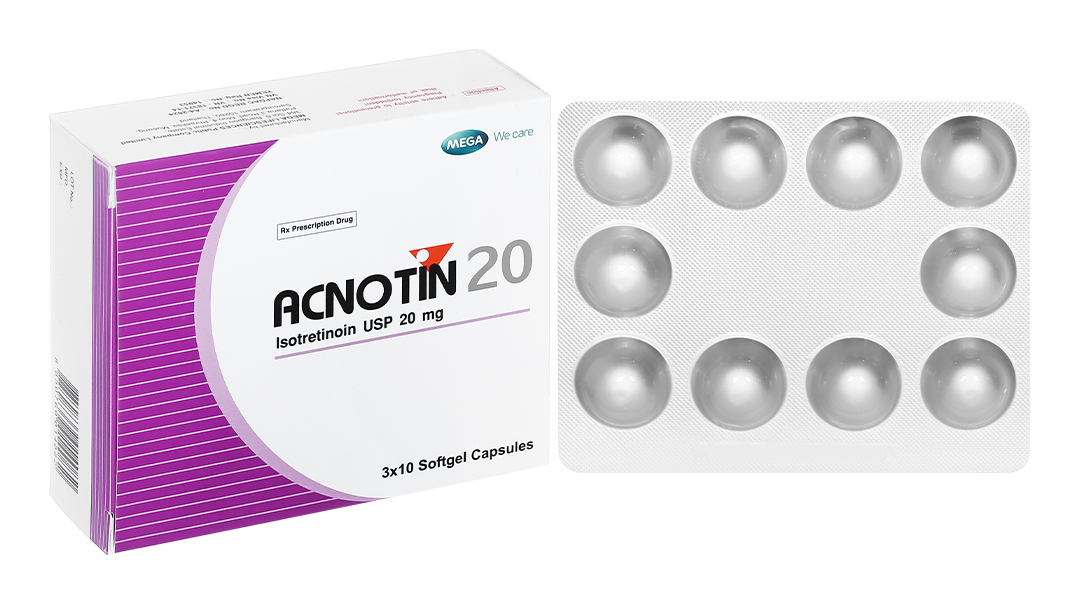 Acnotin 20 trị mụn trứng cá