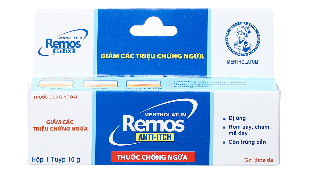 Gel bôi Remos Anti-Itch trị viêm da, côn trùng đốt