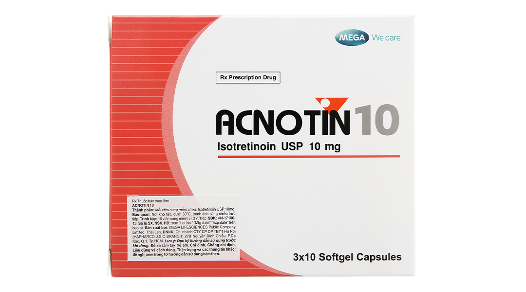 Acnotin 10 trị mụn trứng cá nặng