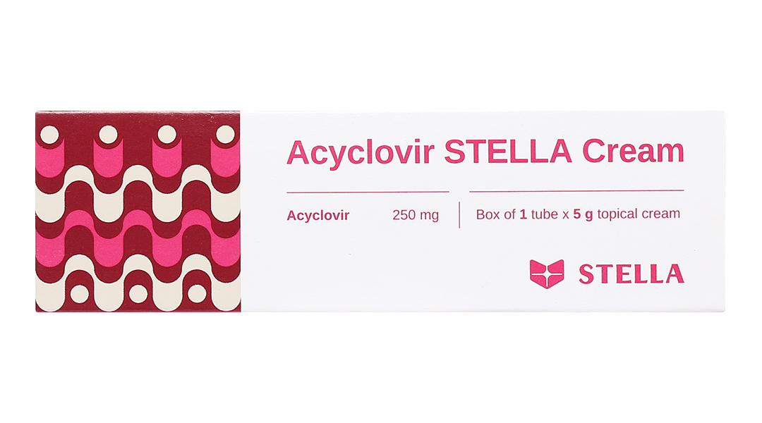 Acyclovir Stella Cream trị nhiễm virus Herpes simplex da