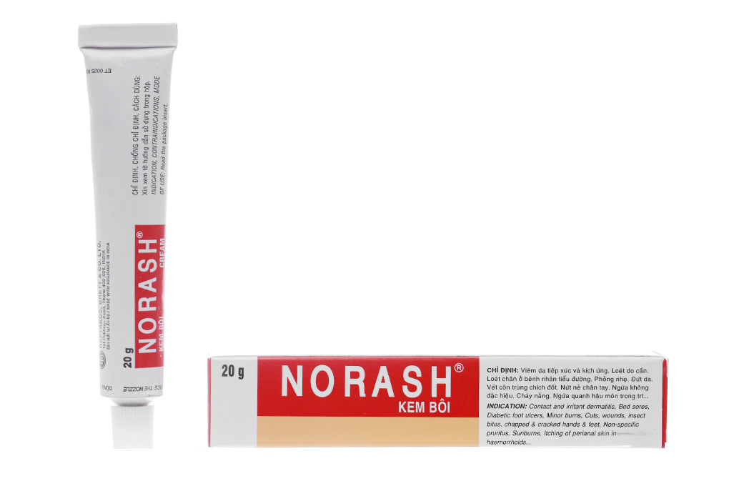 Kem bôi Norash 20g trị bỏng, viêm da