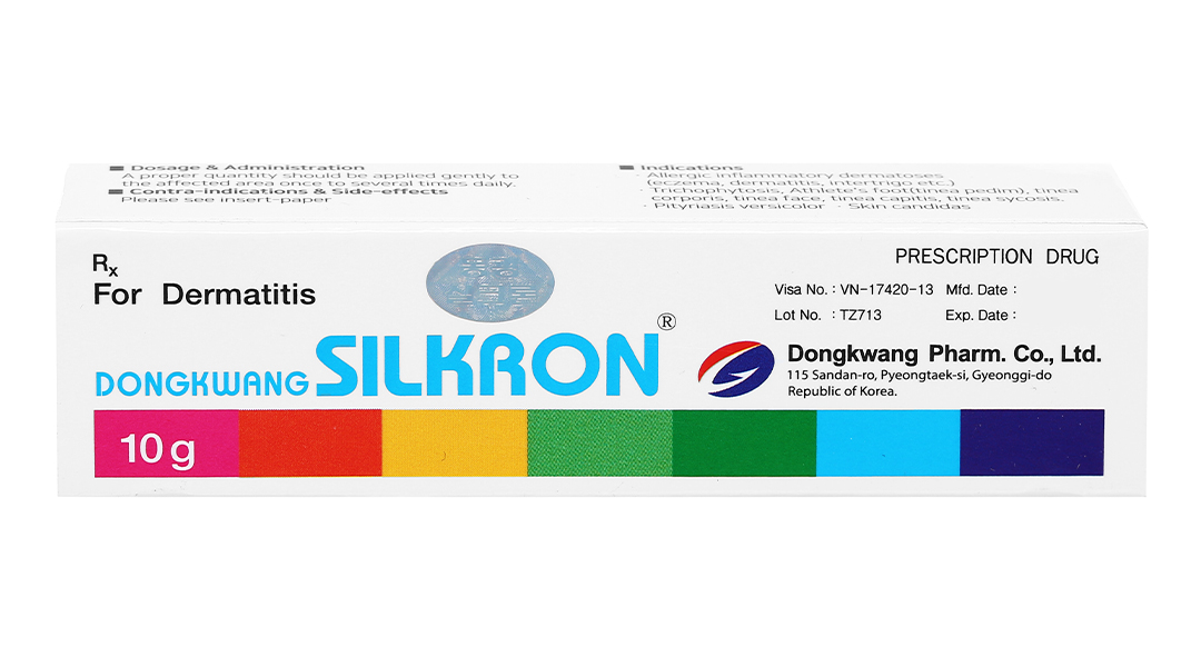 Kem bôi DongkwangSilkron trị nhiễm khuẩn, nhiễm nấm, viêm da