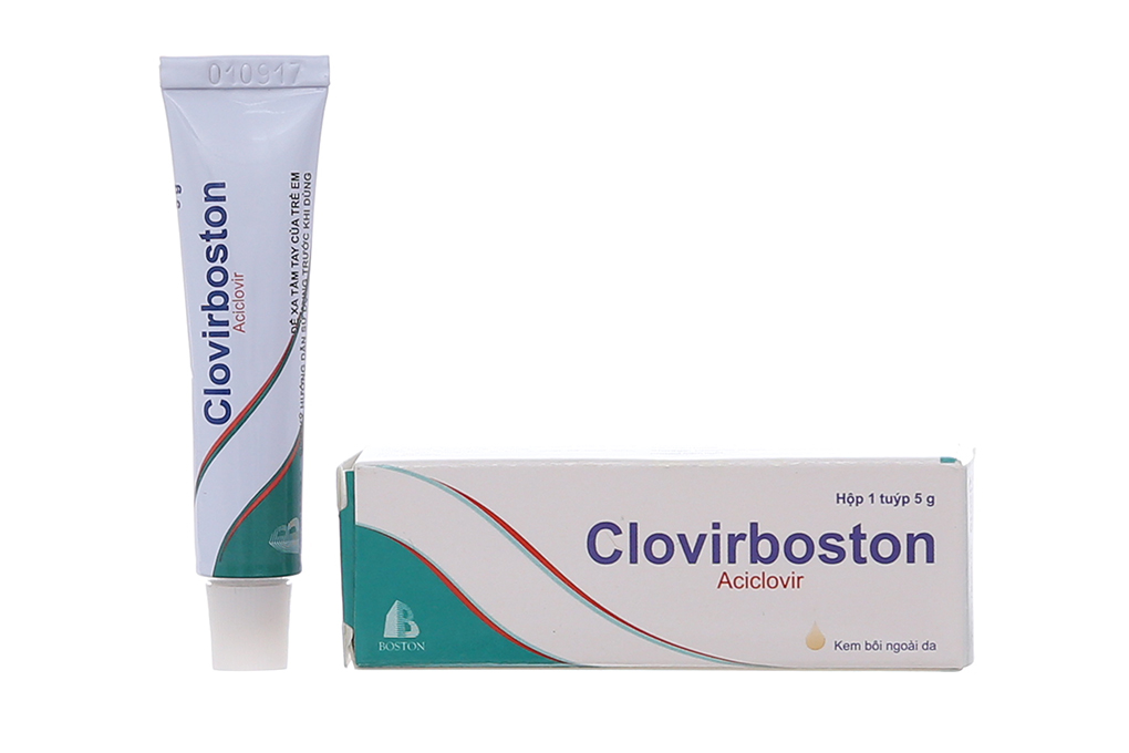 Clovirboston kem bôi trị virus môi, mặt