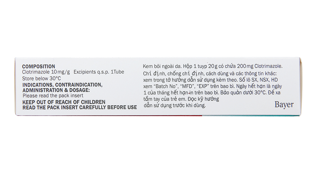 Canesten Cream 1% trị các bệnh nhiễm nấm ngoài da