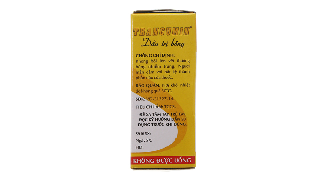 Dầu bôi Trancumin trị bỏng, mau lành vết thương