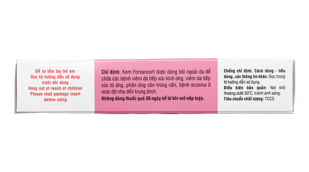 Kem bôi Forsancort trị các bệnh viêm da tiếp xúc