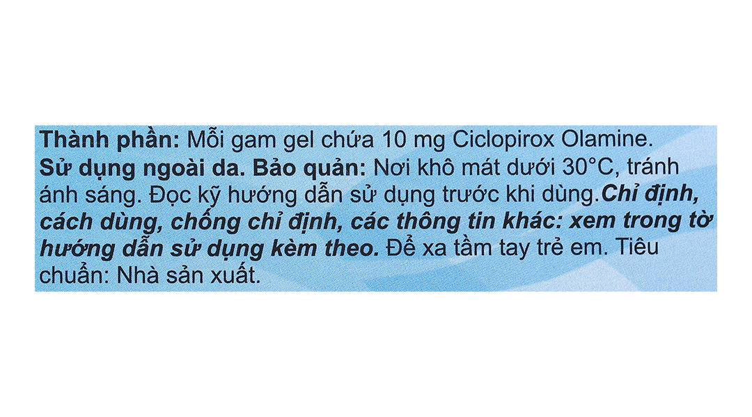 Gel bôi Pirolam 10mg/g trị nhiễm khuẩn, nấm da