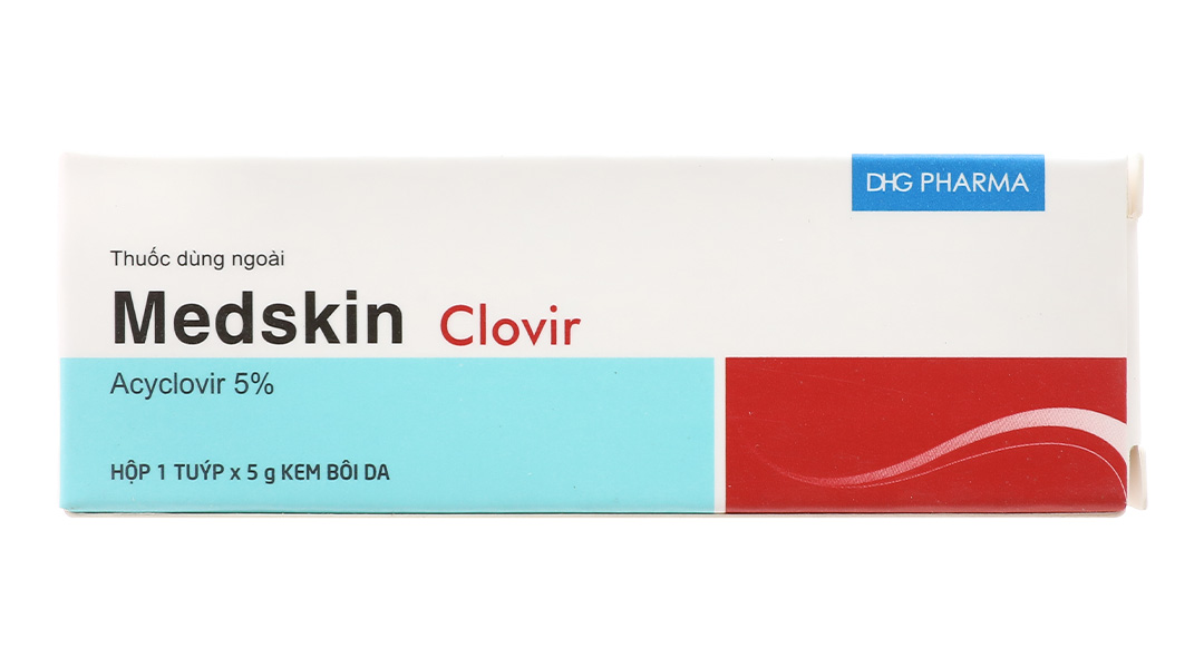 Kem bôi Medskin Clovir 5% trị nhiễm virus Herpes simplex da