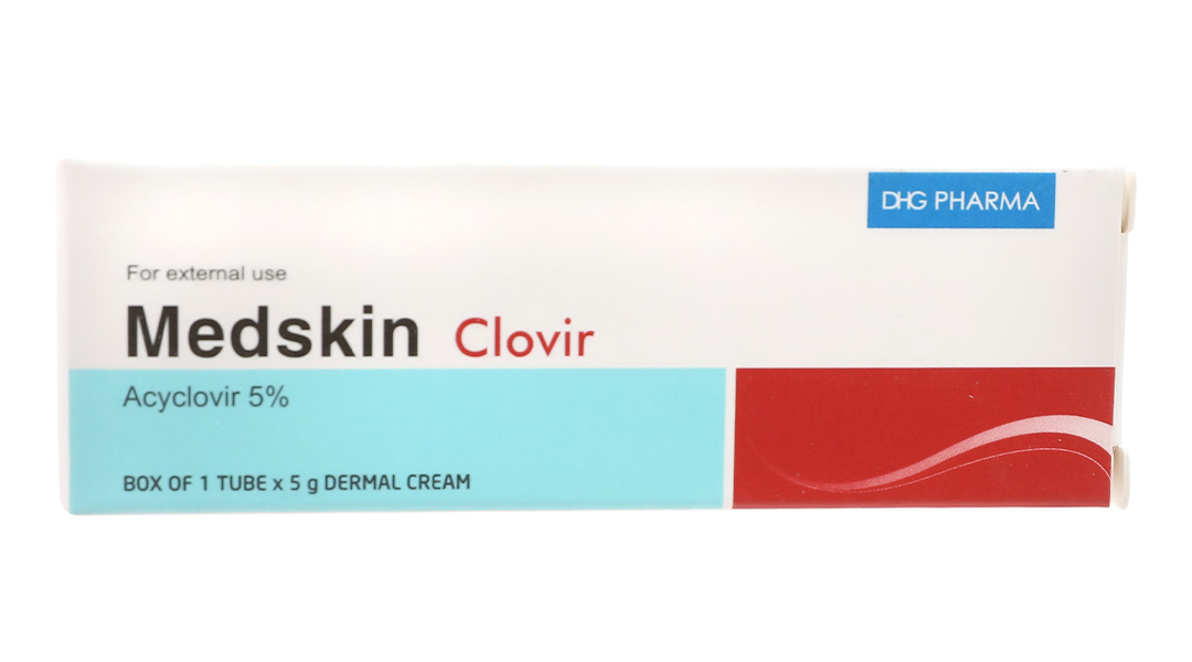 Kem bôi Medskin Clovir 5% trị nhiễm virus Herpes simplex da
