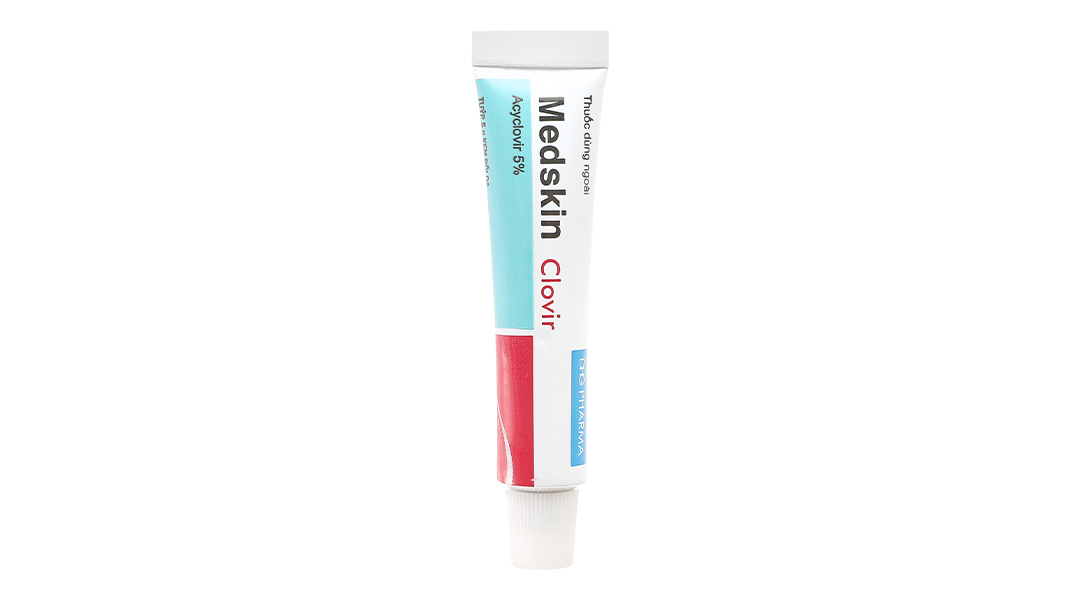 Kem bôi Medskin Clovir 5% trị nhiễm virus Herpes simplex da