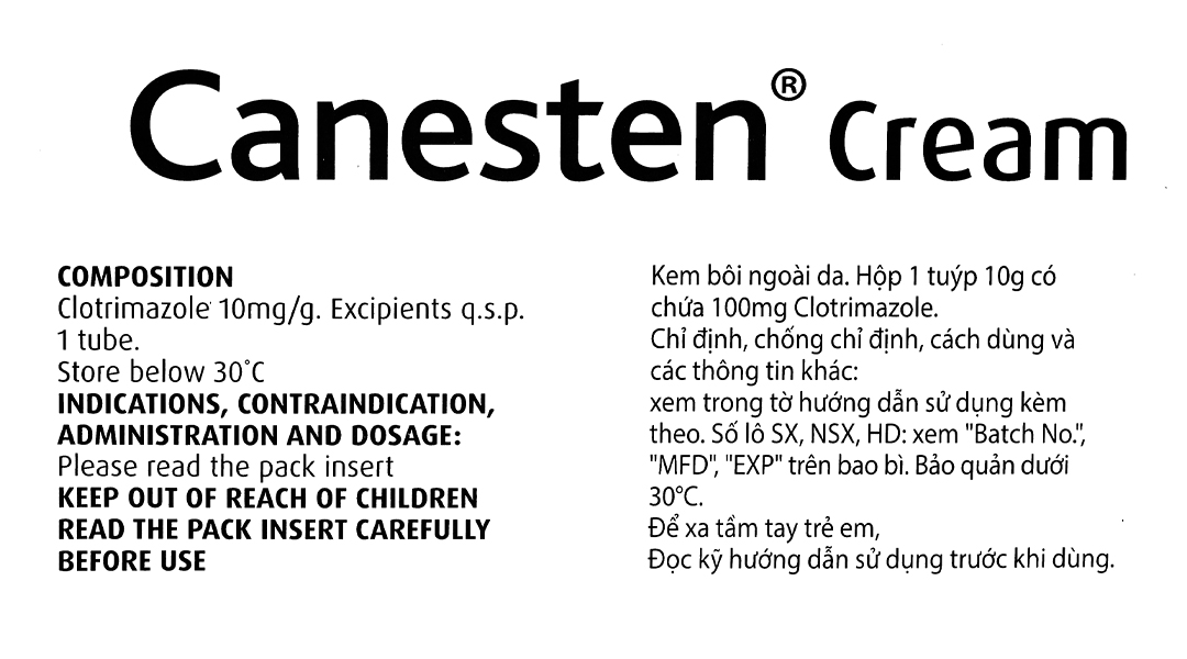 Kem bôi Canesten 1% trị nấm da
